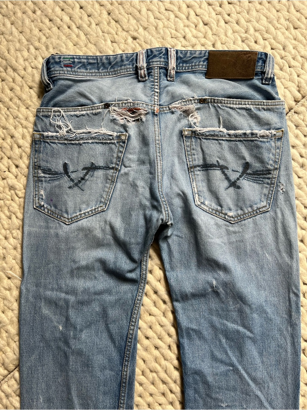 Diesel Y2k Distressed Ripped Jeans | 31x32 - Picture 4 of 14
